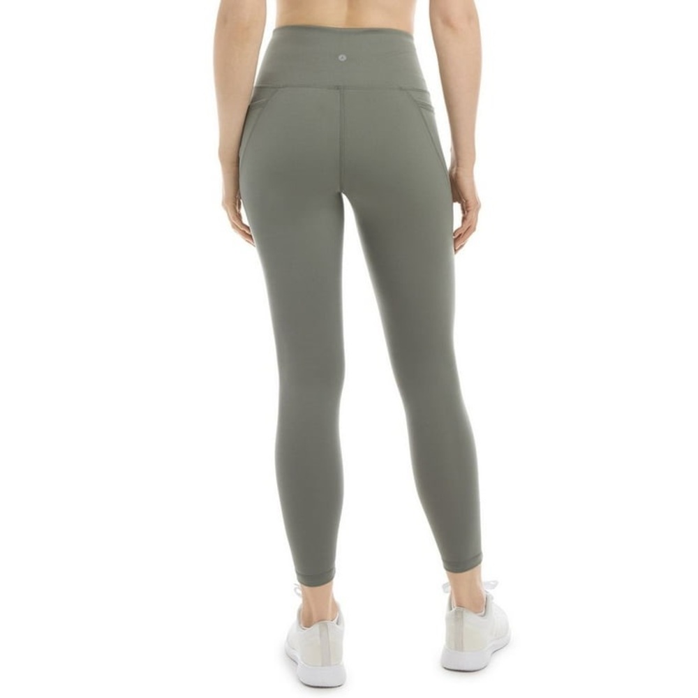 🌿💜 Danskin Cropped Women's High-Waisted Agave Green Leggings Sz M EUC